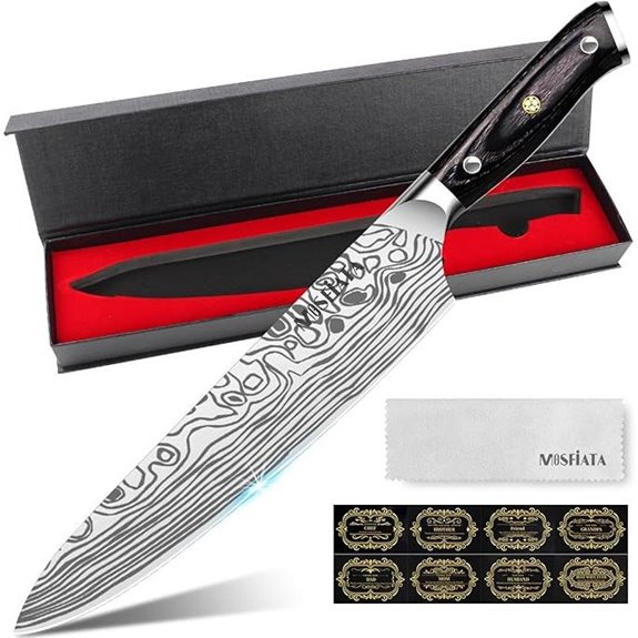 MOSFiATA 10-Inch Chef Knife with Finger Guard