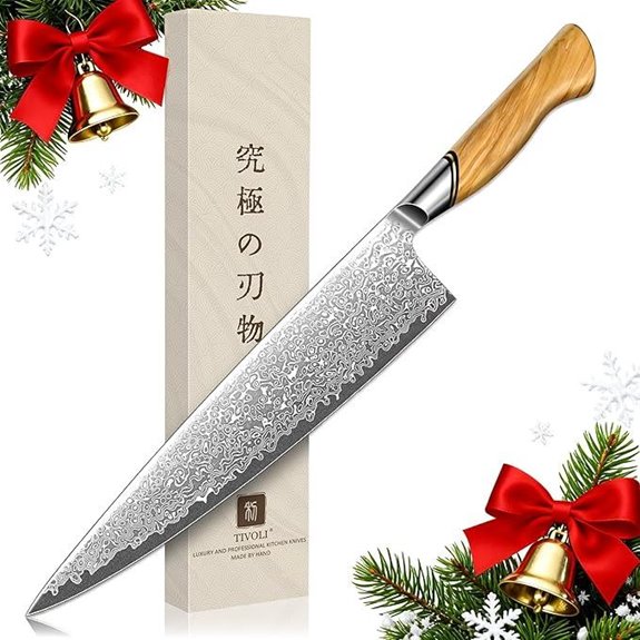 TIVOLI 10-Inch Japanese Damascus Chef Knife