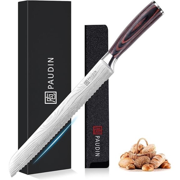 PAUDIN 10 Inch Serrated Bread Knife