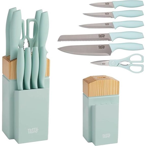 Tasty 10-Piece Kitchen Knife Set with Block