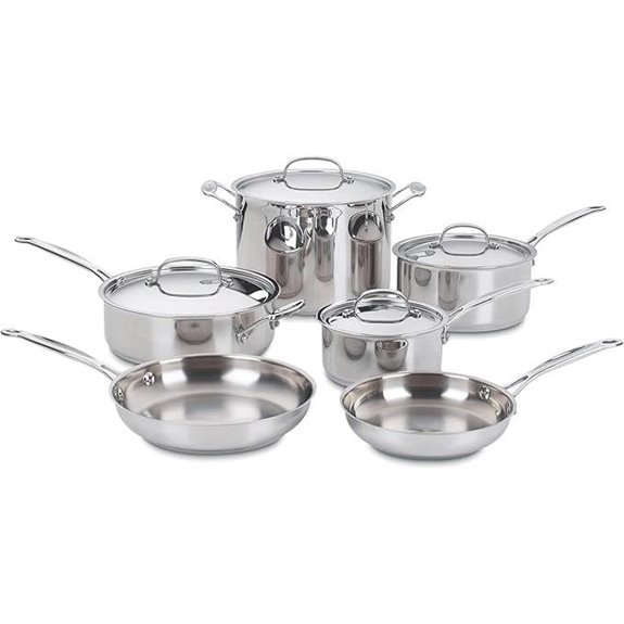 Cuisinart 10-Piece Chef’s Classic Stainless Cookware Set