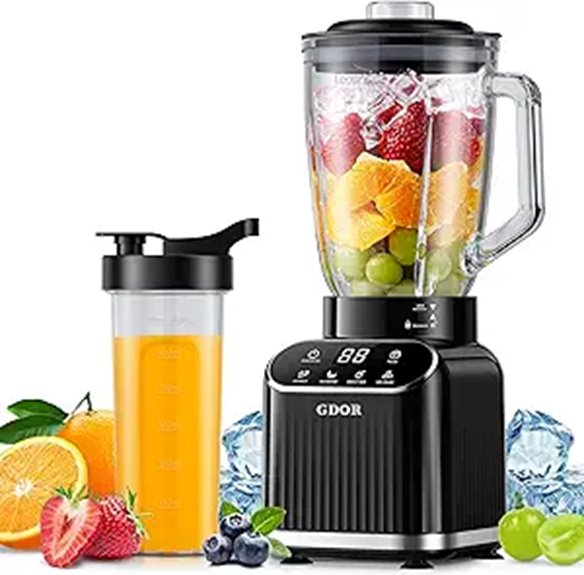 GDOR 1200W Professional Blender with To-Go Cup