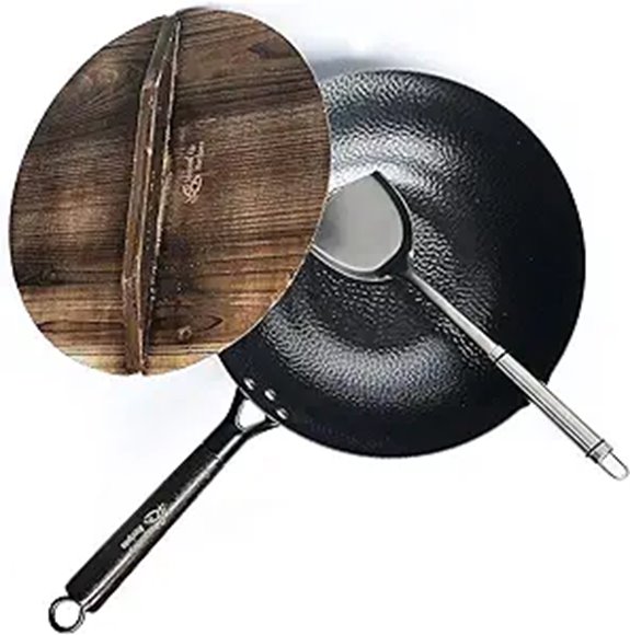 12.5-Inch Carbon Steel Wok with Accessories