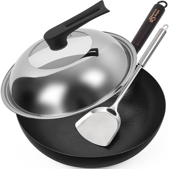 12.5-Inch Carbon Steel Wok with Accessories