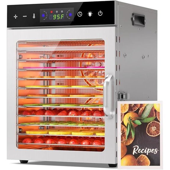 HOPERAN Food Dehydrator with 12 Trays and Timer