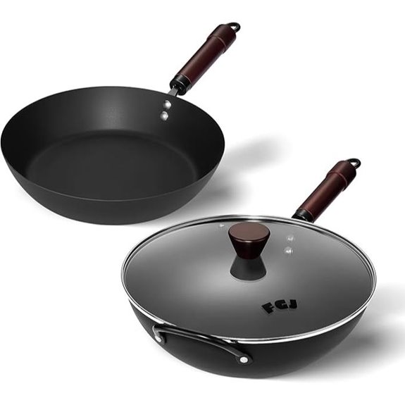 FGJ 13-Inch Wok Set with Lid and Skillet