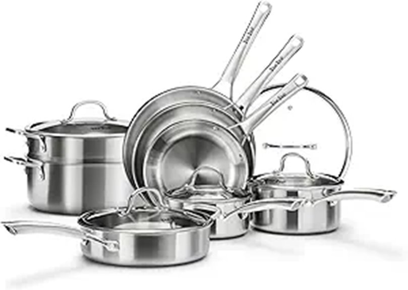 13-Piece Stainless Steel Cookware Set for All Cooktops