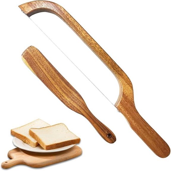 16-Inch Wooden Serrated Bread and Bagel Knife