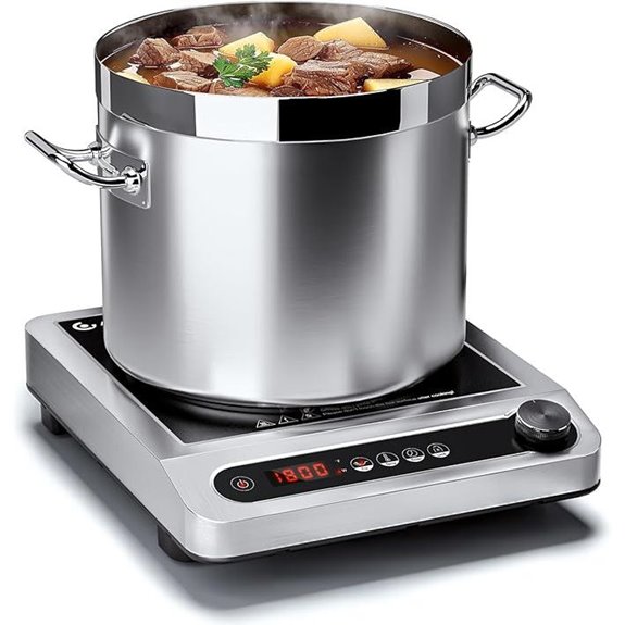 Induction Cooktop 1800W 7.3” Hot Plate with Timer