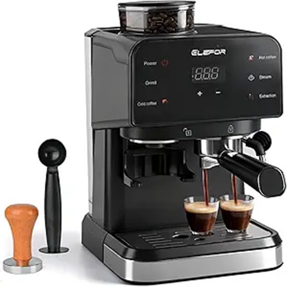 Espresso Machine 20 Bar with Grinder and Milk Frother