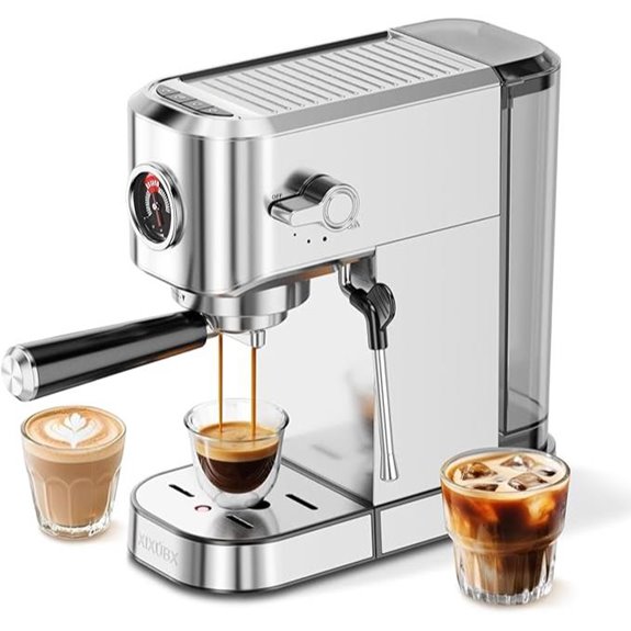 20Bar Stainless Steel Espresso Machine with Frother
