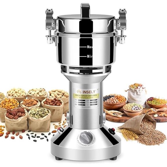 Grain Mill Grinder 300g Stainless Steel Electric Dry Grinder