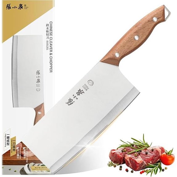 Zhang Xiao Quan 7.3” Meat Cleaver and Chef Knife