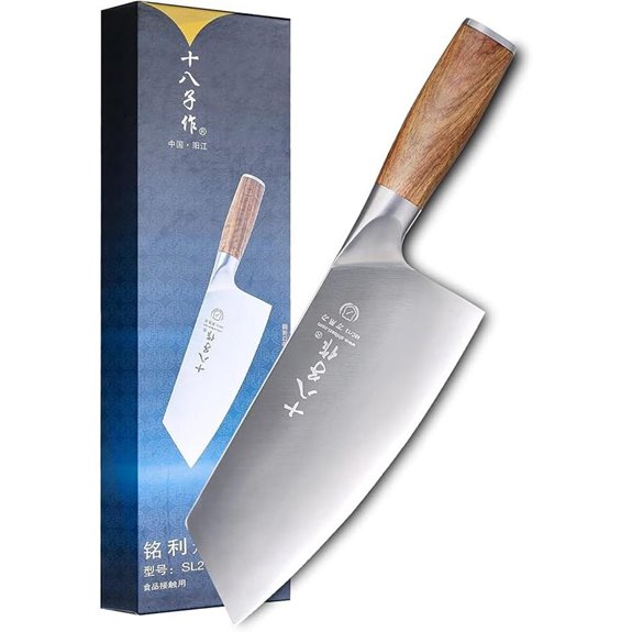 SHI BA ZI ZUO Meat Cleaver Knife 7.5-inch Stainless Steel
