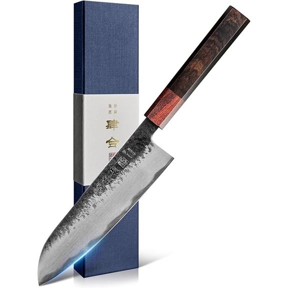7-Inch AUS-8 Santoku Chef Knife with Eboy Handle