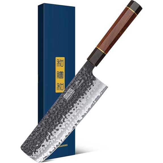 HOSHANHO 7” Nakiri Chef Knife with Ergonomic Handle