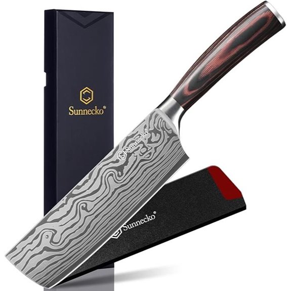 Sunnecko 7-inch High Carbon Stainless Steel Nakiri Knife