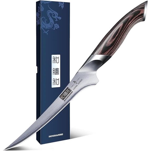 HOSHANHO 7-Inch Sharp Boning Knife in Stainless Steel