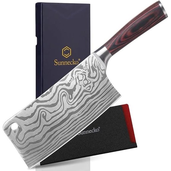 Sunnecko 7-Inch High Carbon Stainless Steel Cleaver
