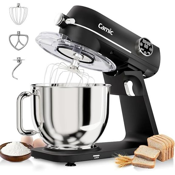 8.45 QT Metal Dough Mixer with Digital Timer