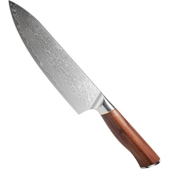 8-Inch Damascus Chef Knife with Ergonomic Handle