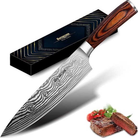 Astercook 8-Inch Professional Chef Knife with Ergonomic Handle