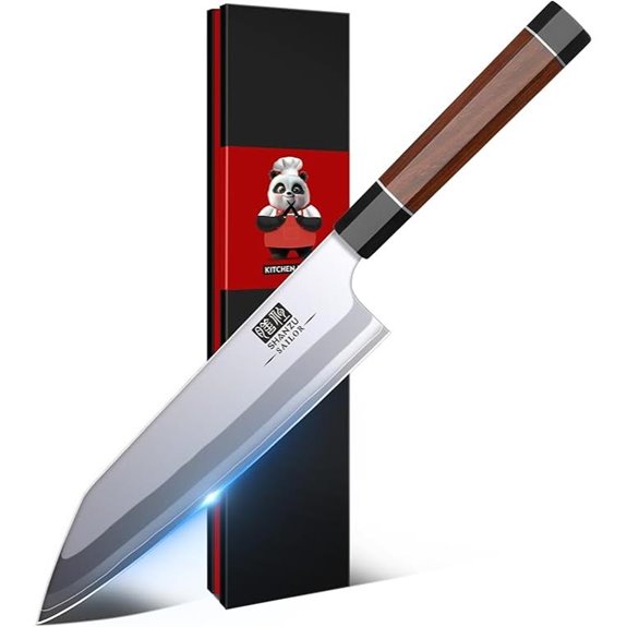 SHAN ZU 8-Inch High Carbon Chef Knife with Handle