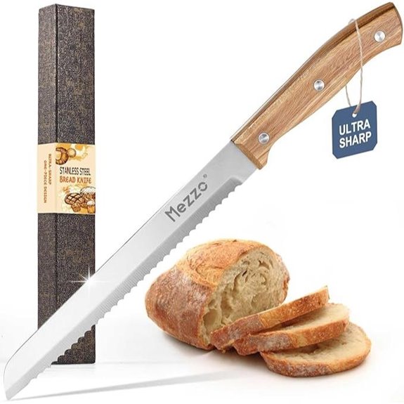 Mezzo Serrated Bread Knife – 8-Inch High Carbon Steel