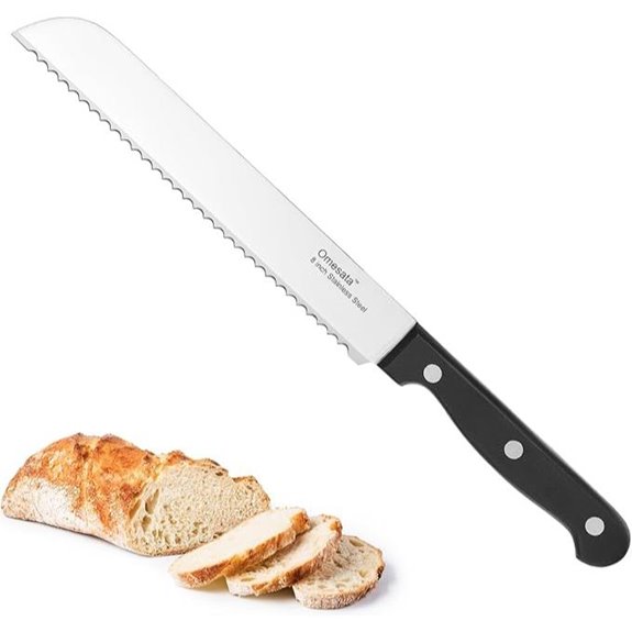 8-Inch Serrated Bread Knife with Razor Sharp Edge