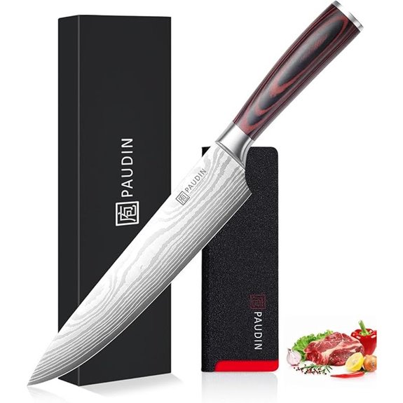 PAUDIN 9-Inch Chef Knife with Sheath