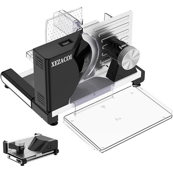 Meat Slicer Machine with Adjustable Thickness and Safety