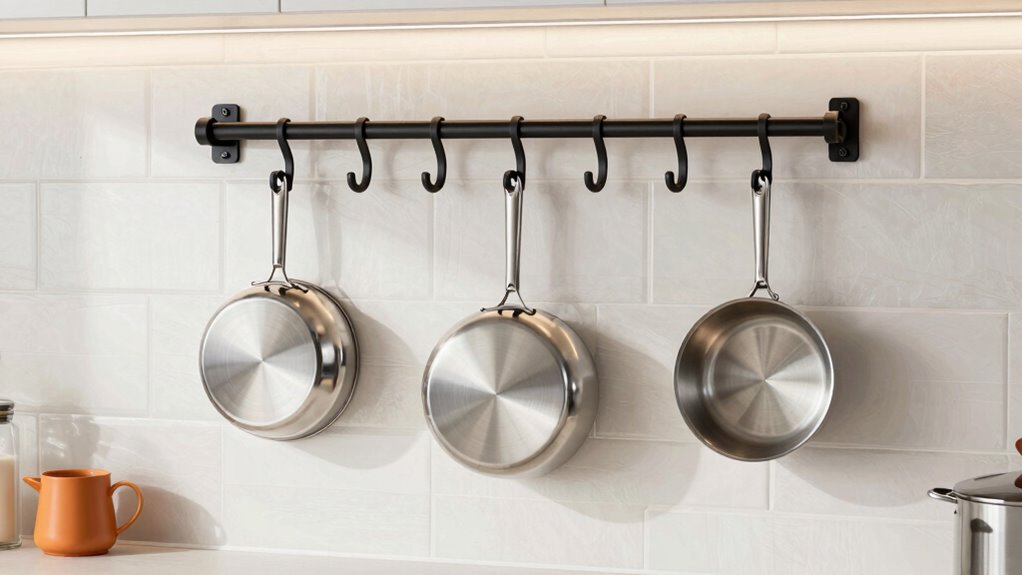 affordable wall mounted pot racks