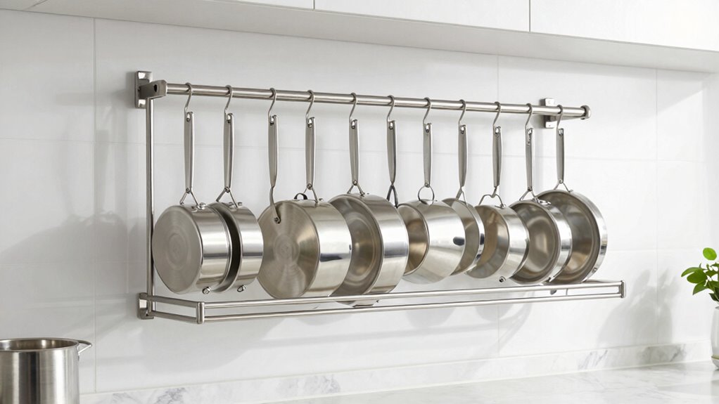 affordable wall mounted pot racks