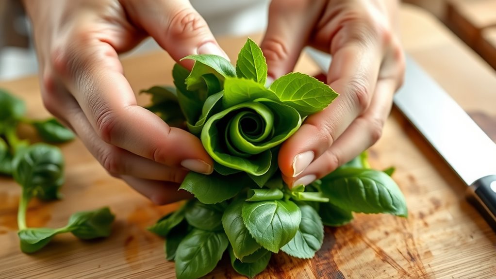 align and handle leaves carefully