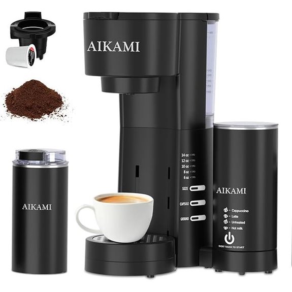 4-in-1 Coffee Maker with Frother & Grinder