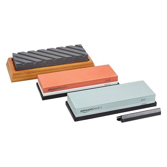 Amazon Basics Whetstone Knife Sharpener Set