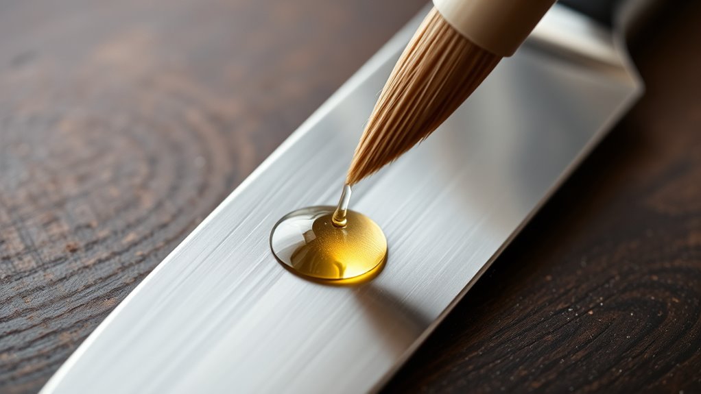 apply oil thinly and evenly