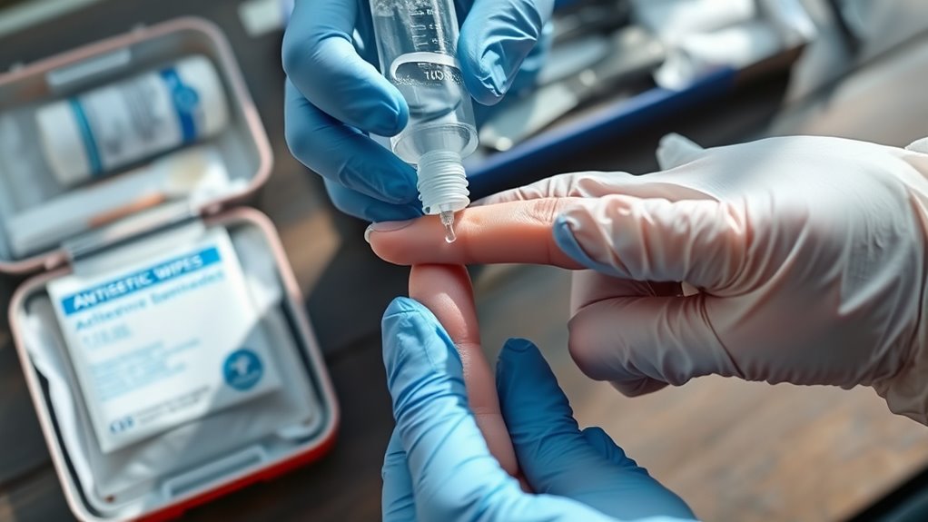 apply pressure clean wound