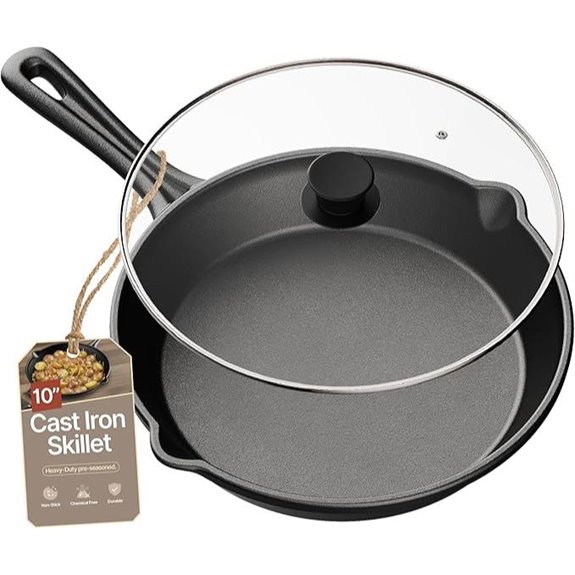 Bakken 10 Cast Iron Skillet with Lid