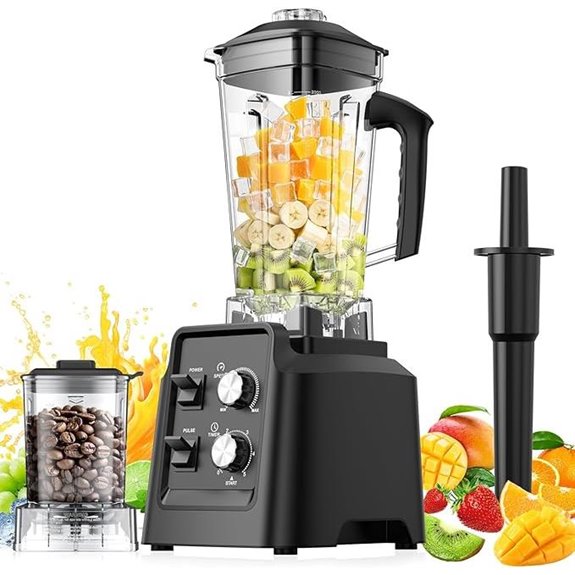 Blender with 68Oz. Pitcher and Grinder Black