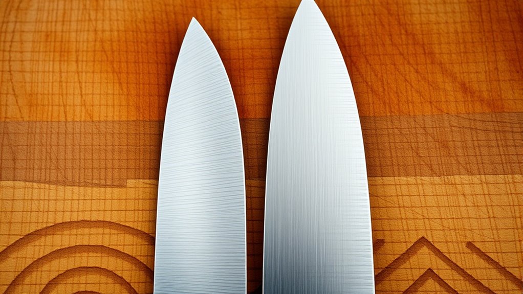 blade curvature influences cutting style