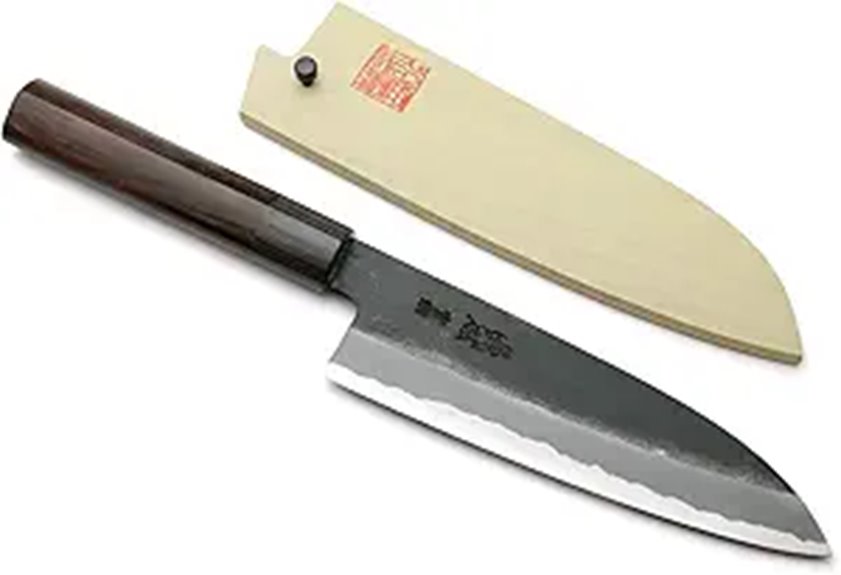 Yoshihiro Aoko Blue Steel Santoku Chef Knife