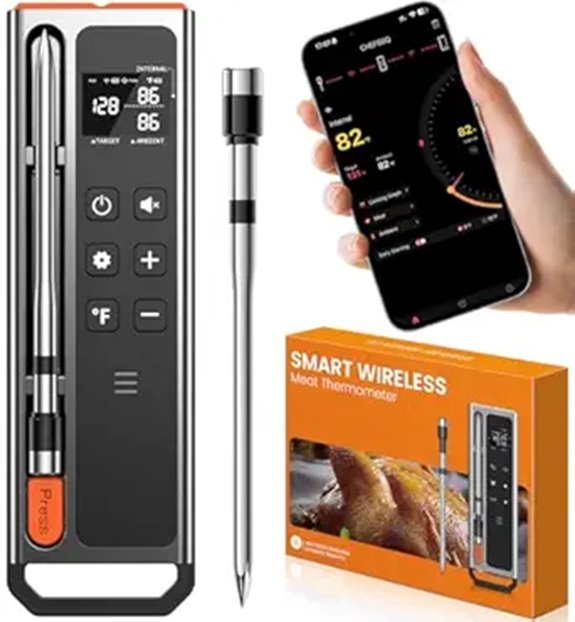 Wireless Meat Thermometer with Bluetooth and App Control