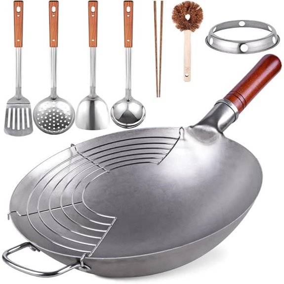 Carbon Steel Wok Set with Accessories