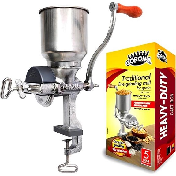 Corona Cast Iron Grain & Pepper Grinder with Hopper