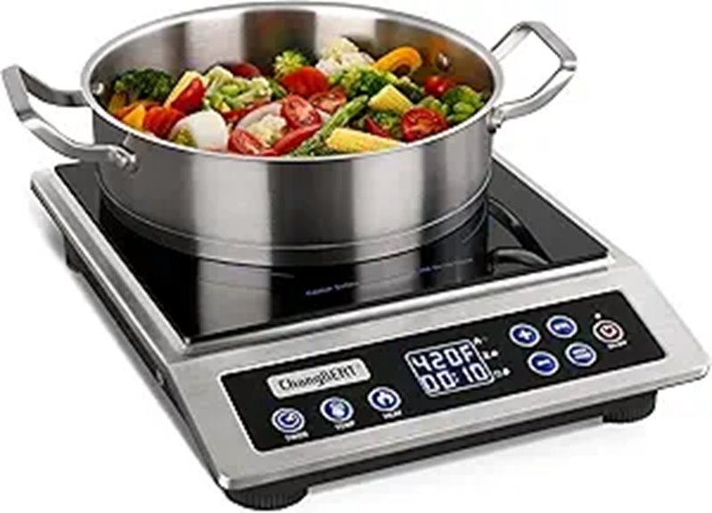 ChangBERT 1800W Portable Induction Cooktop NSF Certified