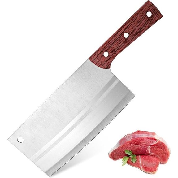 TJ POP Chinese Chef Cleaver 7.5-Inch Stainless Steel Knife