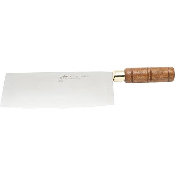 Winco Chinese Cleaver with Wooden Handle