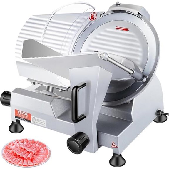 VEVOR 10-Inch Commercial Meat Slicer with Steel Blade