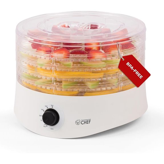 Commercial Chef Food Dehydrator with 5 BPA-Free Trays